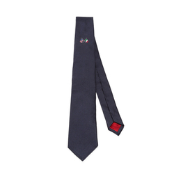 TIE With Italian and American Flag Embroidery