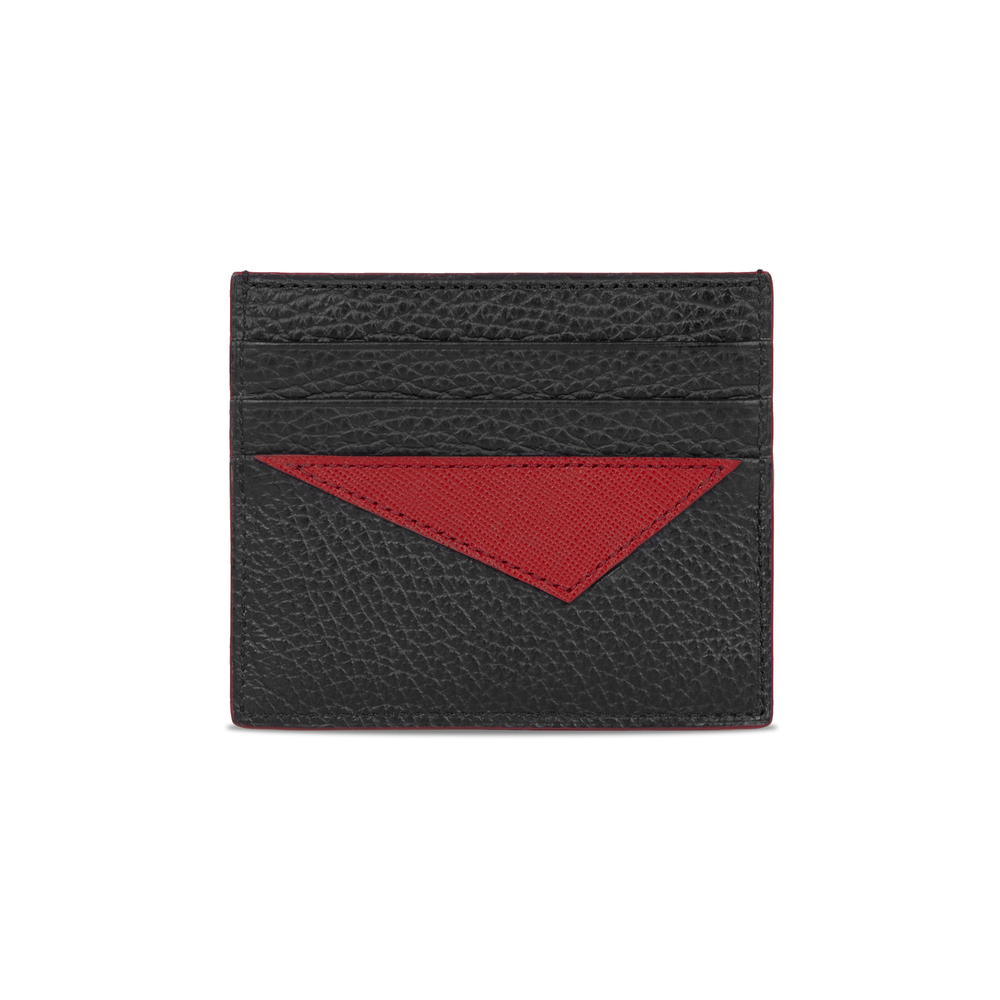 Taglio Saffiano Leather Credit Card Holder